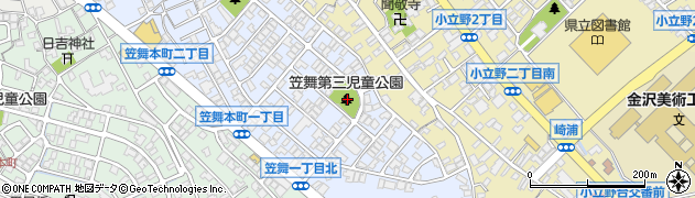 笠舞第3児童公園周辺の地図