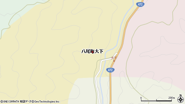 〒939-2441 富山県富山市八尾町大下の地図