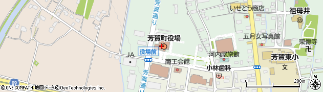 芳賀町役場　商工観光課周辺の地図