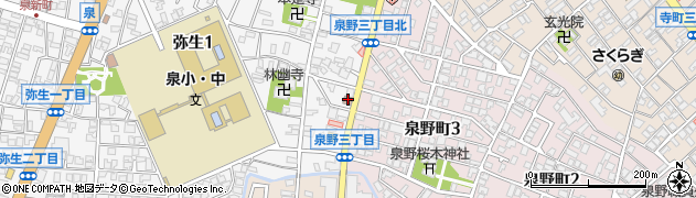 弥生郵便局周辺の地図