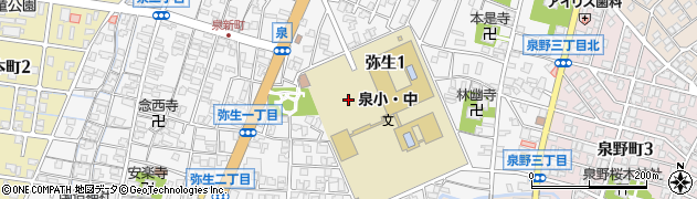 石川県金沢市弥生周辺の地図