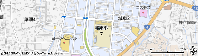 栃木県宇都宮市城東周辺の地図