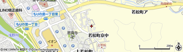 石川県金沢市若松町（京中）周辺の地図
