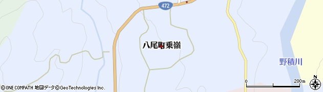 富山県富山市八尾町乗嶺周辺の地図