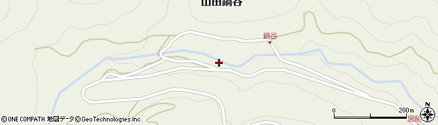 富山県富山市山田鍋谷周辺の地図