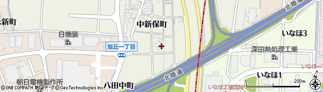 石川県白山市中新保町周辺の地図