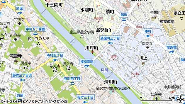 〒920-0974 石川県金沢市川岸町の地図