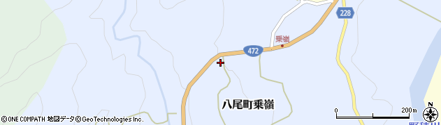 富山県富山市八尾町乗嶺72周辺の地図