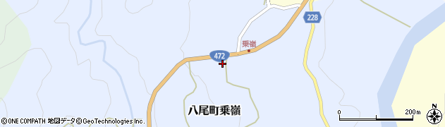 富山県富山市八尾町乗嶺80周辺の地図