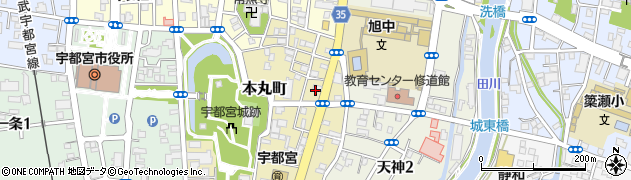 栃木県宇都宮市本丸町9周辺の地図