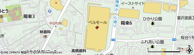ダイソーベルモール宇都宮店周辺の地図