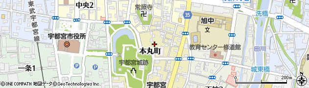 栃木県宇都宮市本丸町2周辺の地図