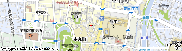 栃木県宇都宮市本丸町6周辺の地図