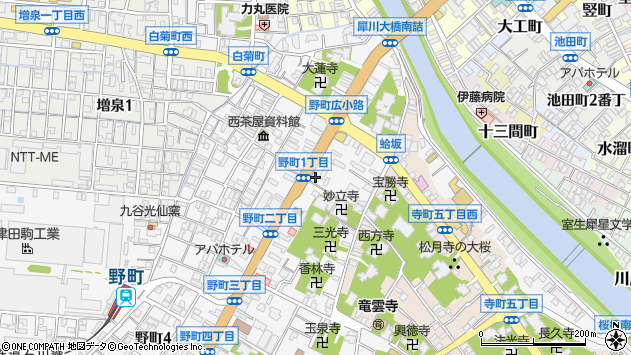 〒921-8031 石川県金沢市野町の地図
