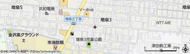 金沢増泉郵便局 ＡＴＭ周辺の地図