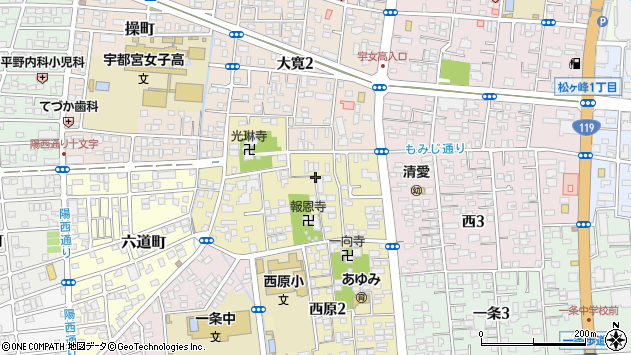 〒320-0862 栃木県宇都宮市西原の地図