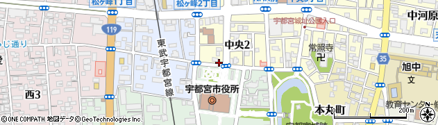 市役所庁舎前周辺の地図