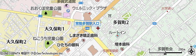 筑波銀行多賀支店周辺の地図