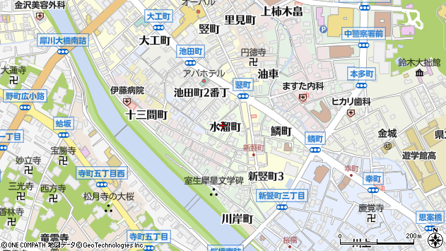 〒920-0978 石川県金沢市水溜町の地図