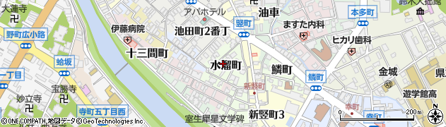 石川県金沢市水溜町周辺の地図