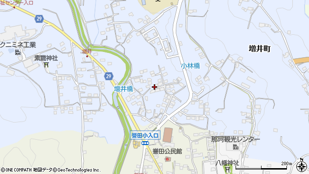 〒313-0008 茨城県常陸太田市増井町の地図