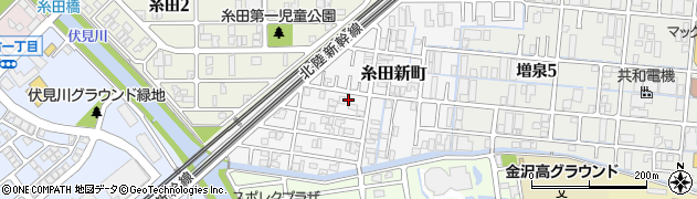 石川県金沢市糸田新町周辺の地図