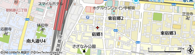 ニコニコレンタカー　ＪＲ宇都宮駅店周辺の地図