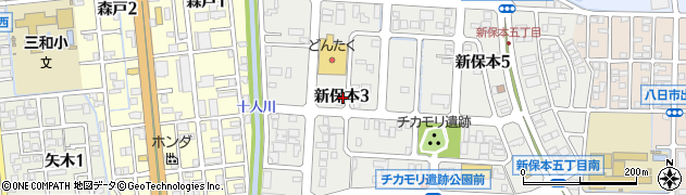 石川県金沢市新保本3丁目周辺の地図