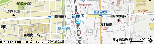 新鹿沼駅周辺の地図