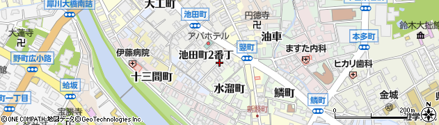 石川県金沢市池田町１番丁周辺の地図