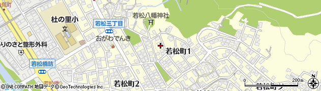 石川県金沢市若松町1丁目周辺の地図