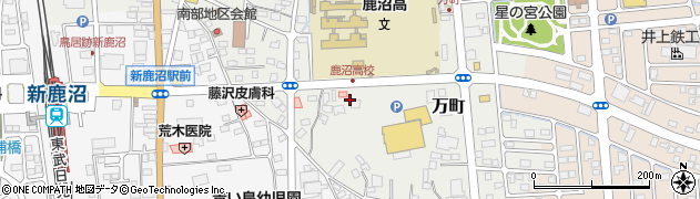 栃木県鹿沼市万町周辺の地図