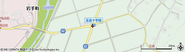 玉造十字路周辺の地図