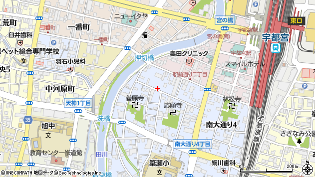 〒321-0963 栃木県宇都宮市南大通りの地図