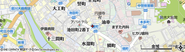 石川県金沢市竪町122周辺の地図