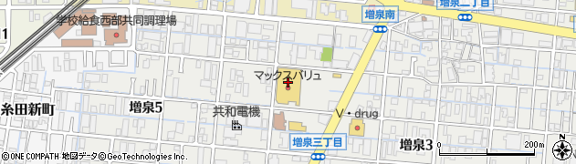 ヤングドライグループ　ヤングドライマックスバリュ増泉店周辺の地図