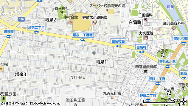 〒921-8025 石川県金沢市増泉の地図