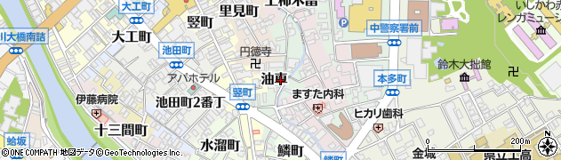 石川県金沢市油車周辺の地図