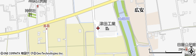 津田工業株式会社　富山工場周辺の地図