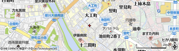 石川県金沢市池田町（４番丁）周辺の地図