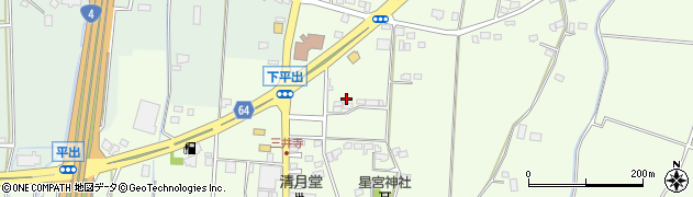 栃木県宇都宮市下平出町156周辺の地図