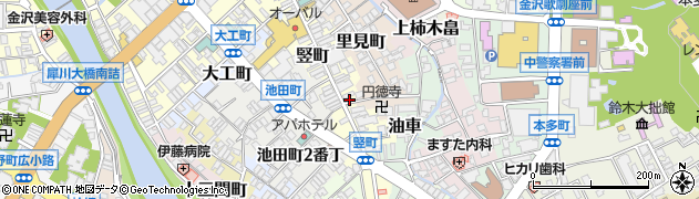 石川県金沢市竪町12周辺の地図