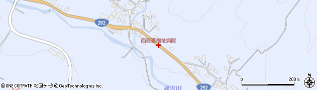 西吾妻福祉病院周辺の地図