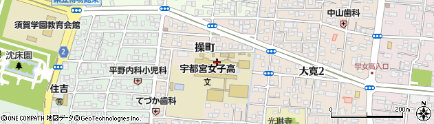 栃木県立宇都宮女子高等学校周辺の地図