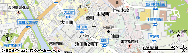 石川県金沢市竪町107周辺の地図