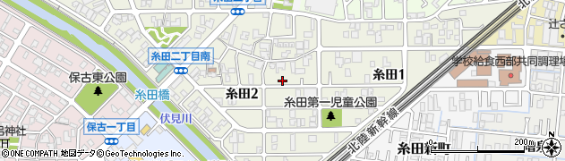 石川県金沢市糸田周辺の地図