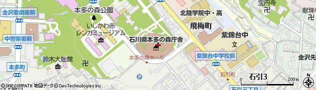 石川県庁　会館生涯学習センター学習情報グループ周辺の地図