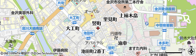 石川県金沢市竪町102周辺の地図