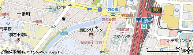 宇都宮リバーサイドホテル周辺の地図