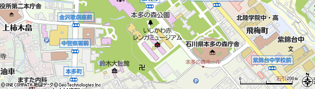 加賀本多博物館（いしかわ赤レンガミュージアム）周辺の地図